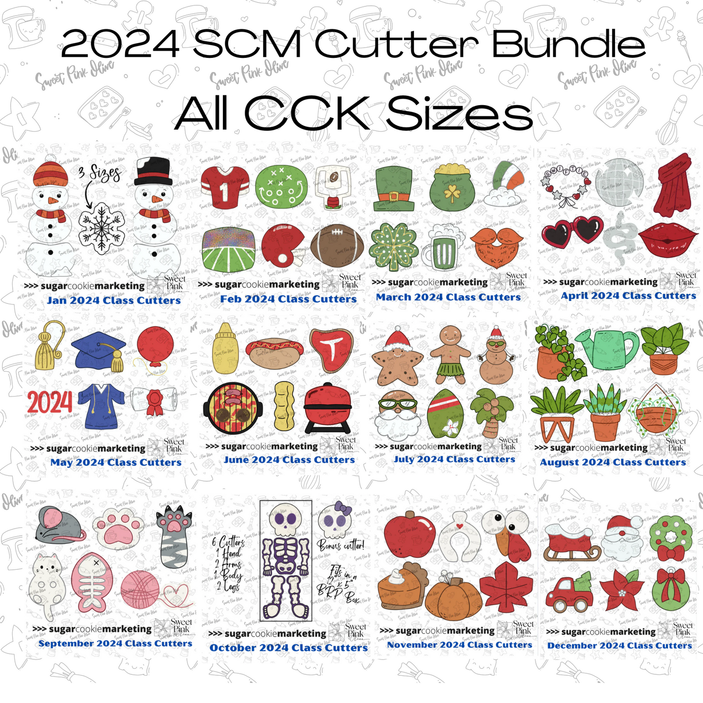 Sugar Cookie Marketing 2024 Cookie Class STL Bundle Files
