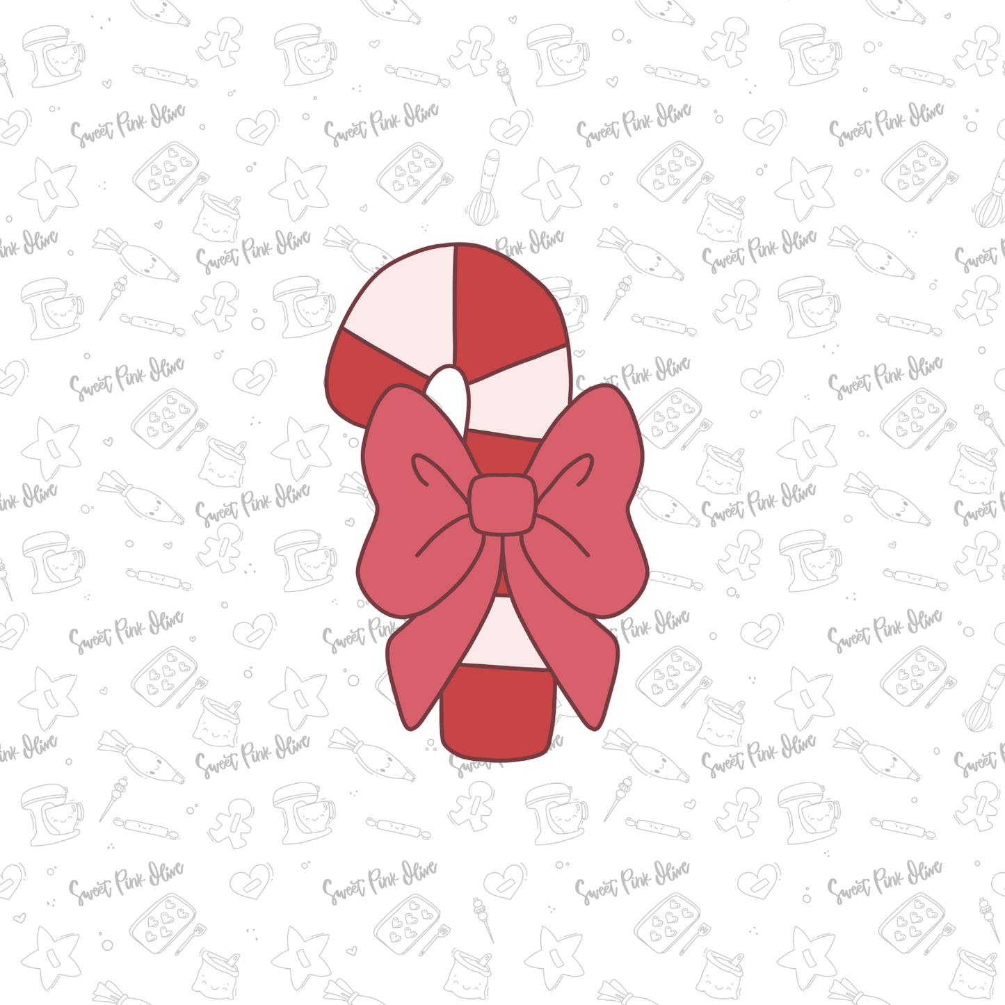 Candy Cane w/ Bow