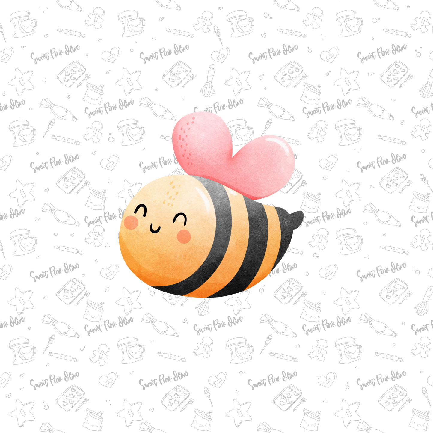 Bee w/ Heart Wings