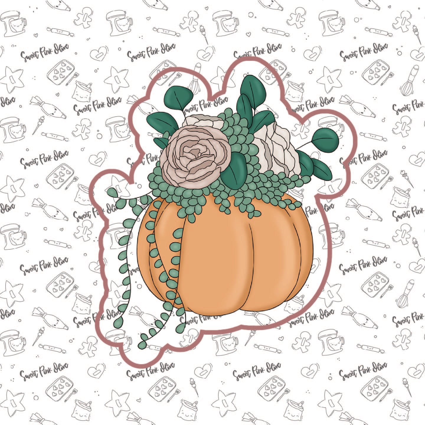 Pumpkin w/ Flowers