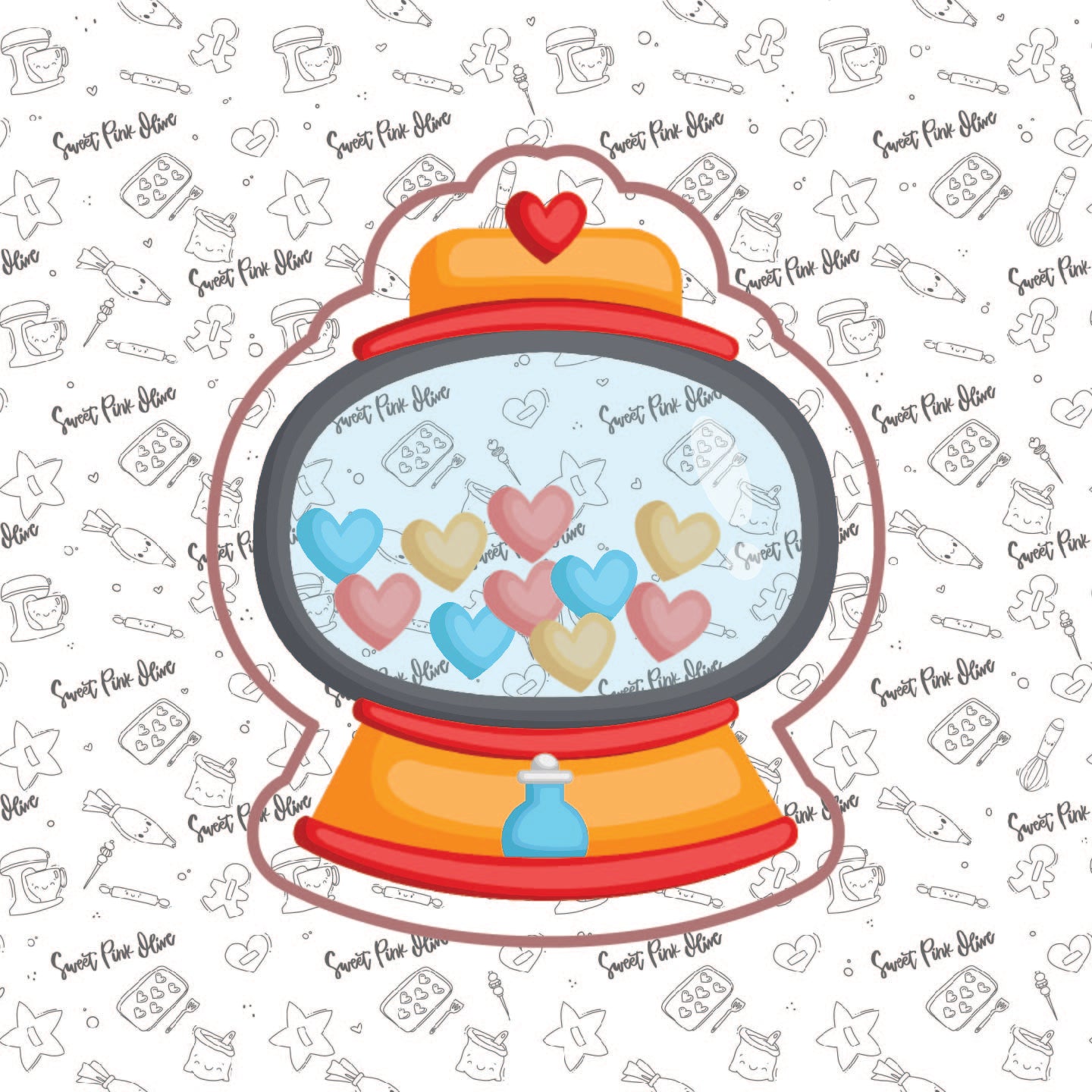 Heart Bubblegum Machine