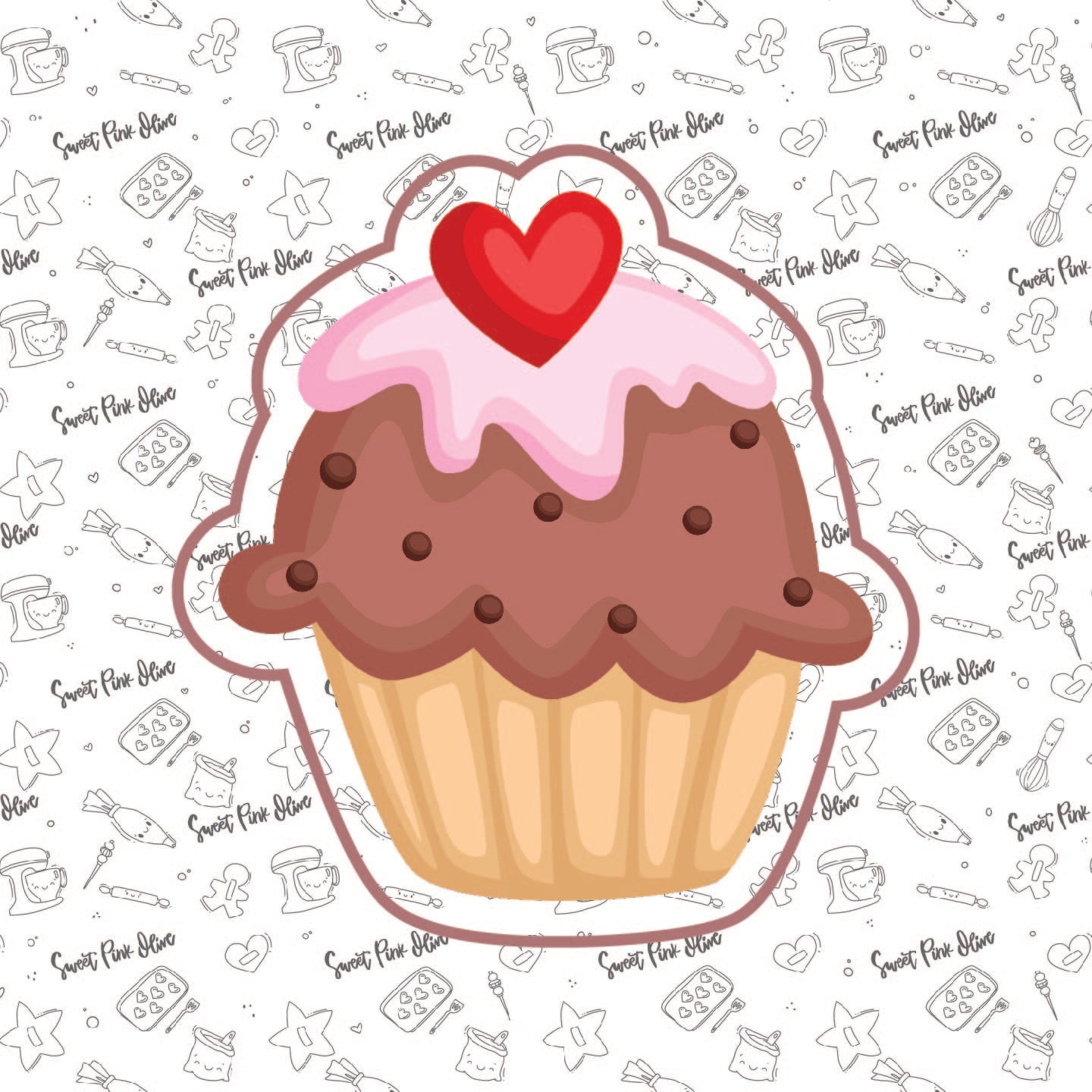 Heart Cupcake