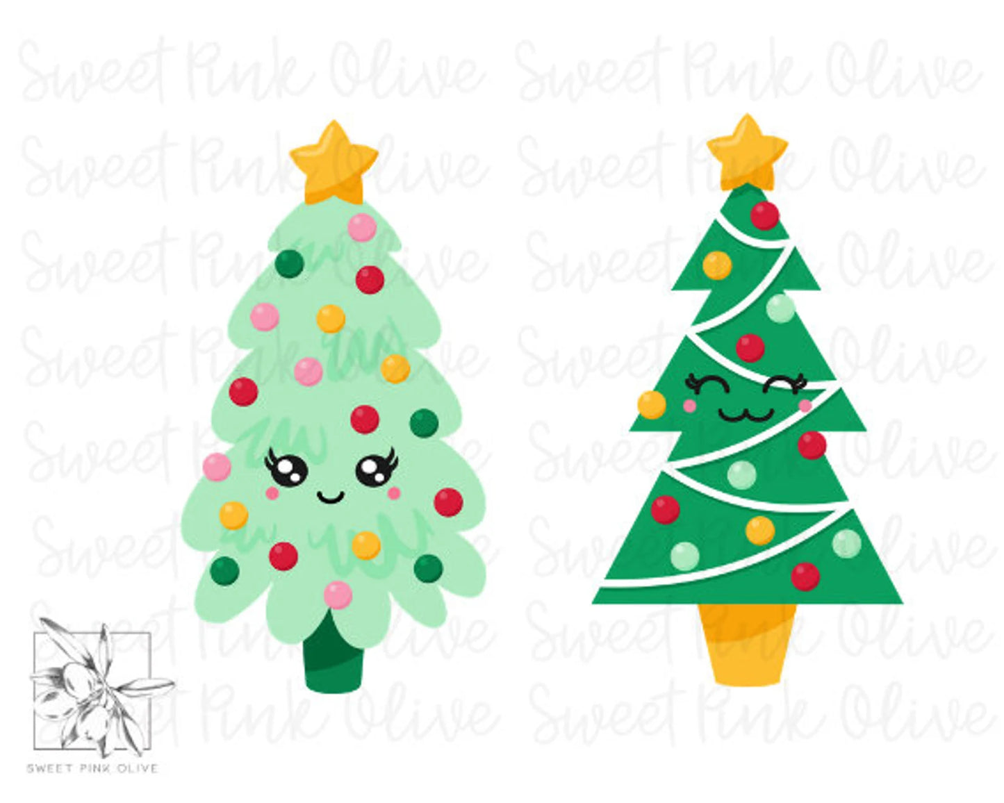 Kawaii Christmas Tree Set #2