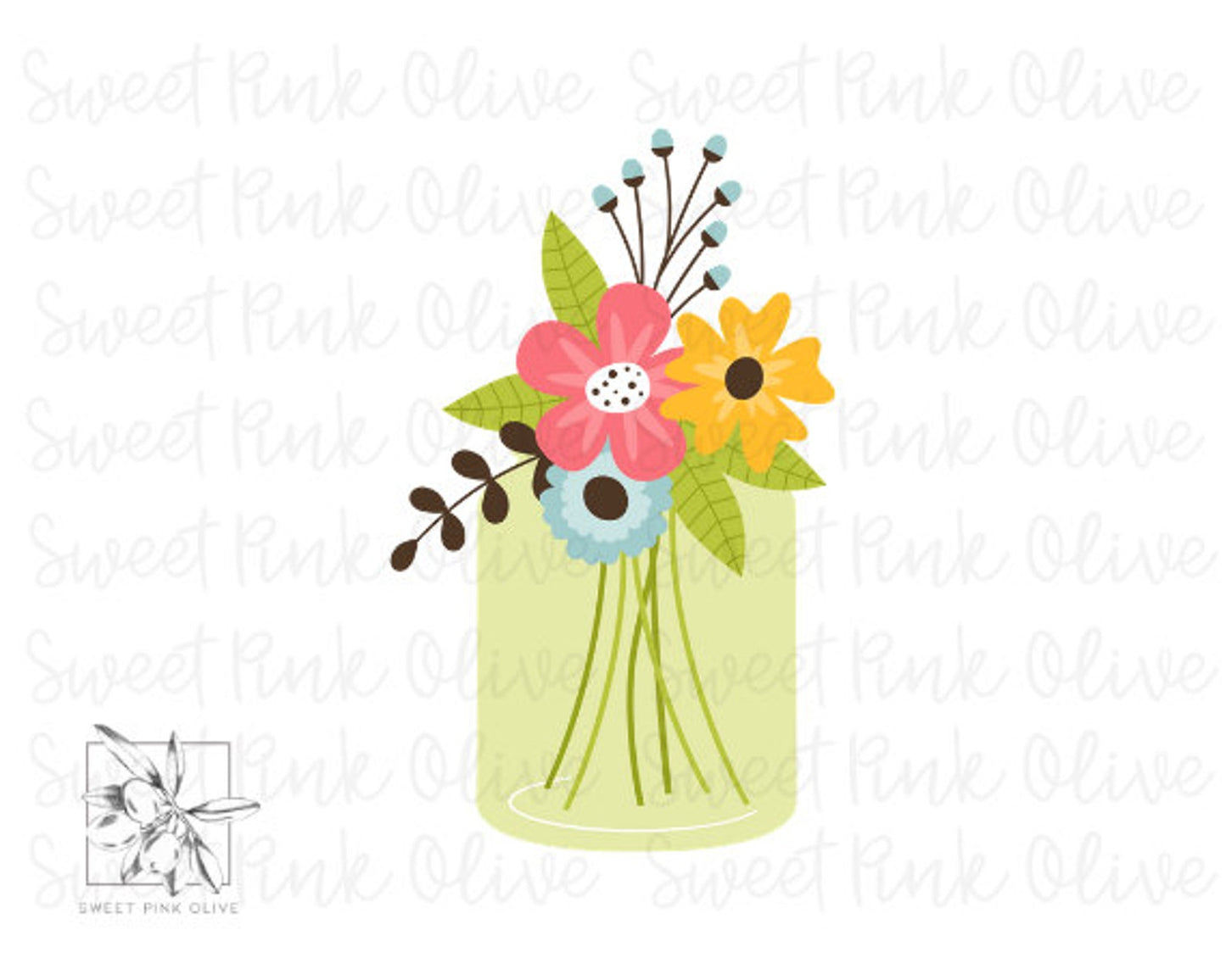 Floral Mason Jar 4