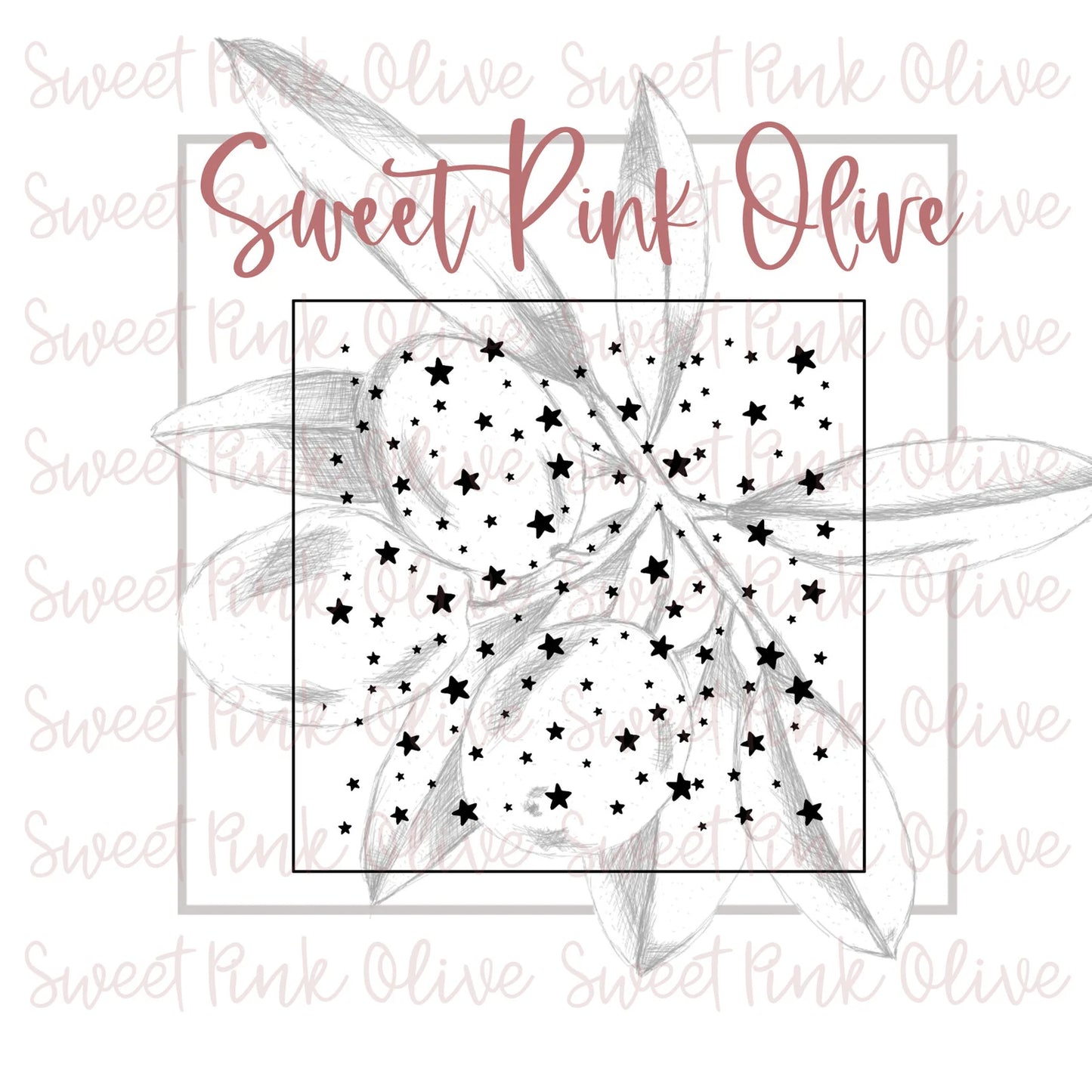 Scattered Stars Stencil