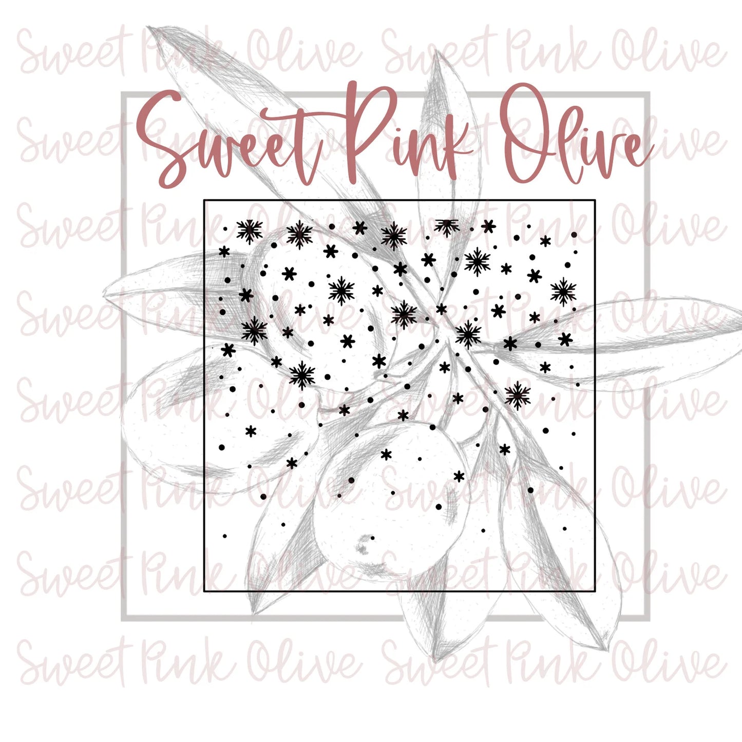 Falling Snowflakes Stencil