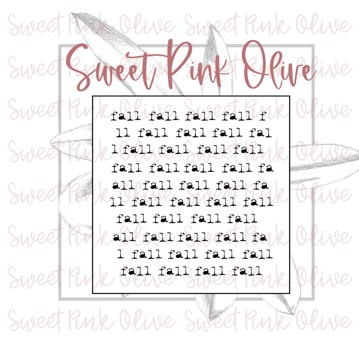 Fall Typewriter Stencil