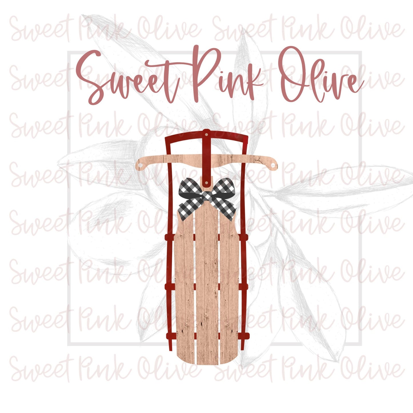 Christmas Farmhouse Sled