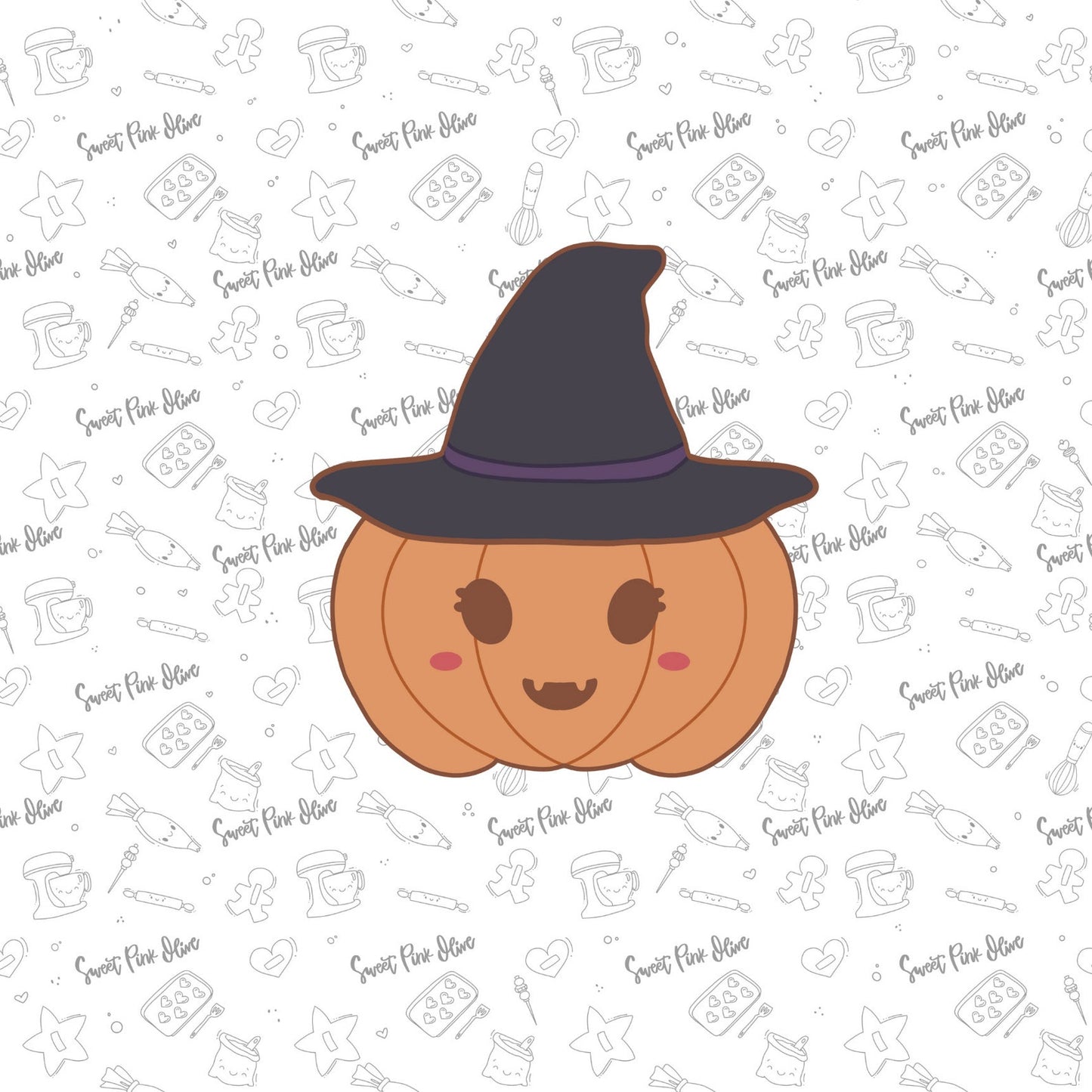 Pumpkin with Witch Hat