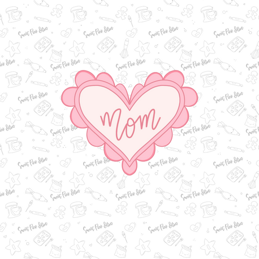 Scalloped Mom Heart
