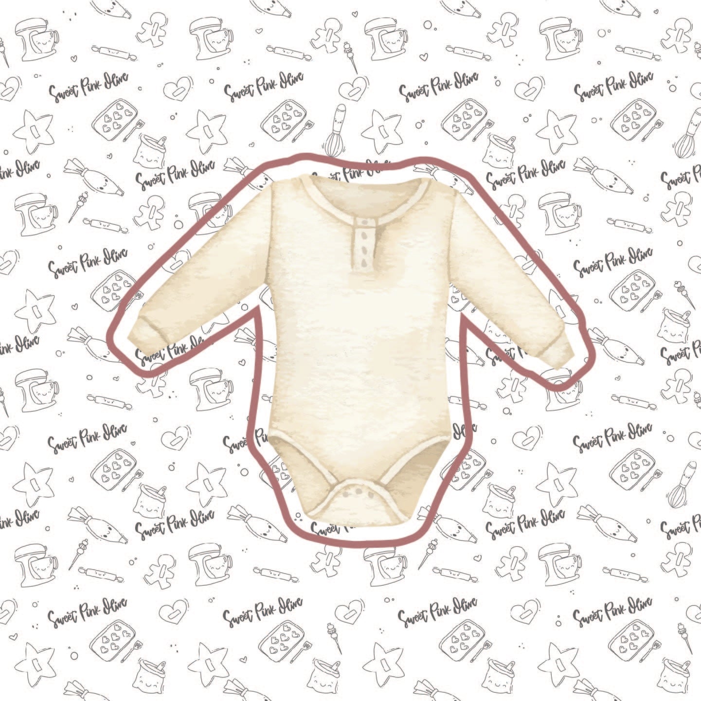 White baby bodysuit