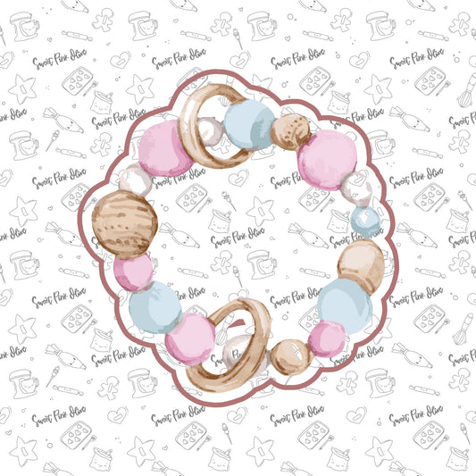 pink and blue wristband