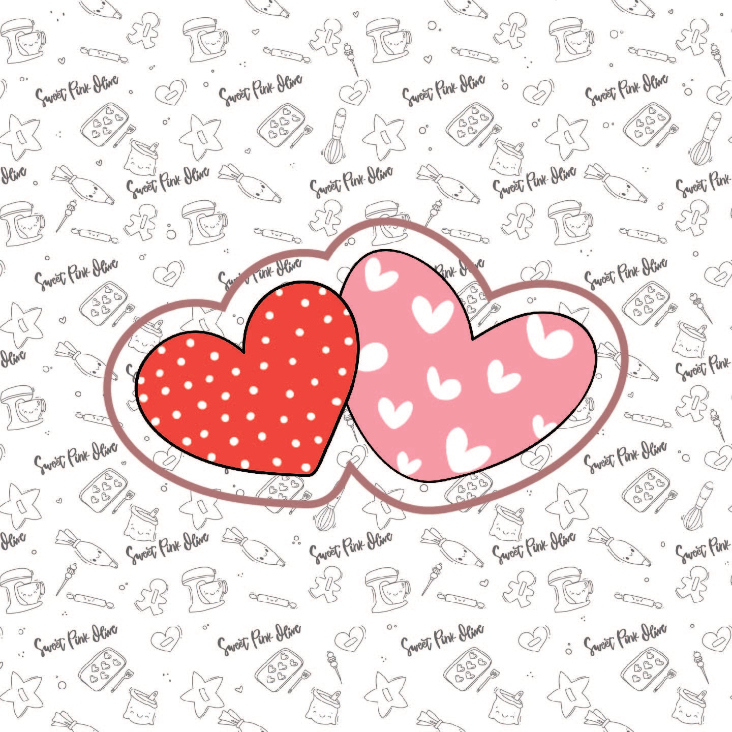 Double Valentine Hearts