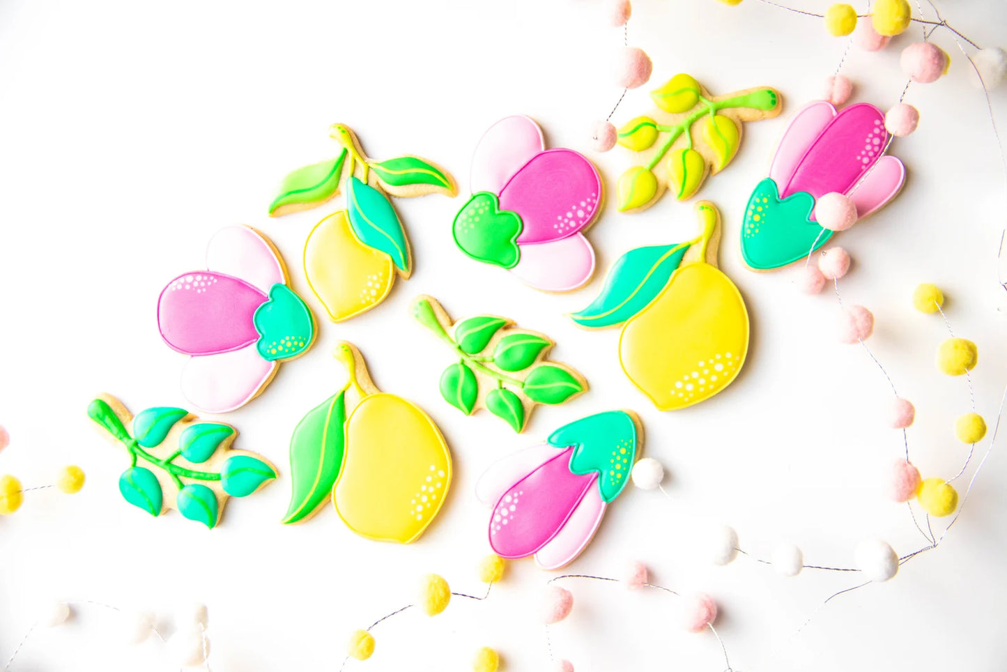 Lemon, Flower Buds and Leaves