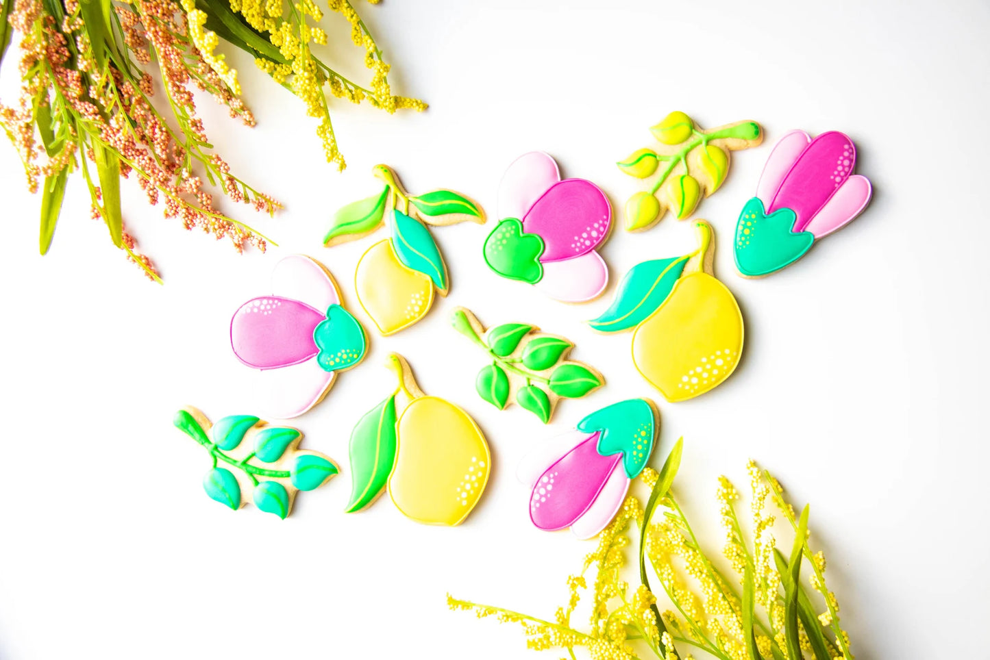 Lemon, Flower Buds and Leaves