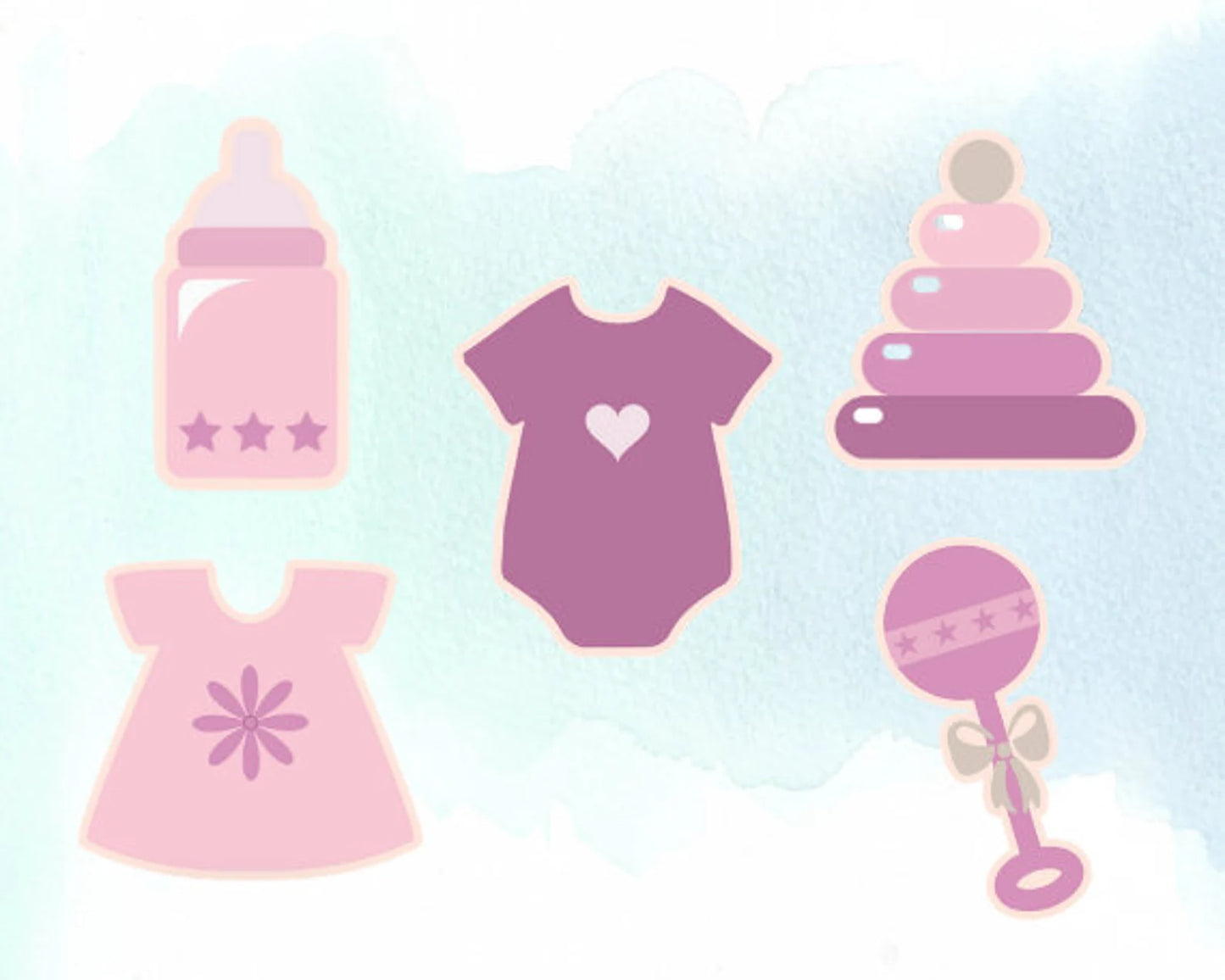 Baby Shower Cookie Cutter Set #1