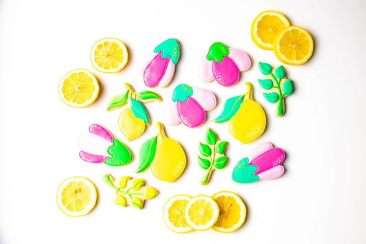 Lemon, Flower Buds and Leaves