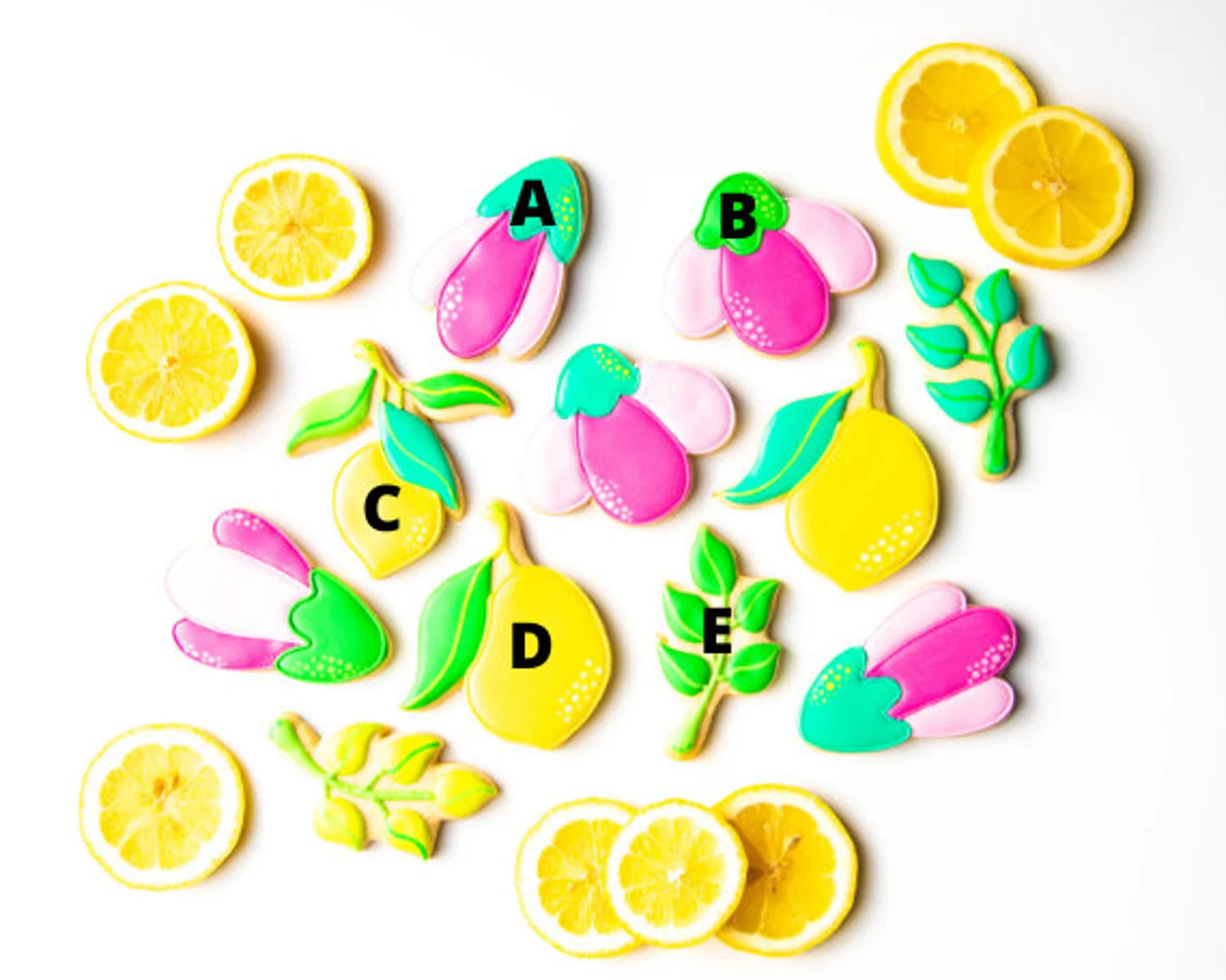 Lemon, Flower Buds and Leaves