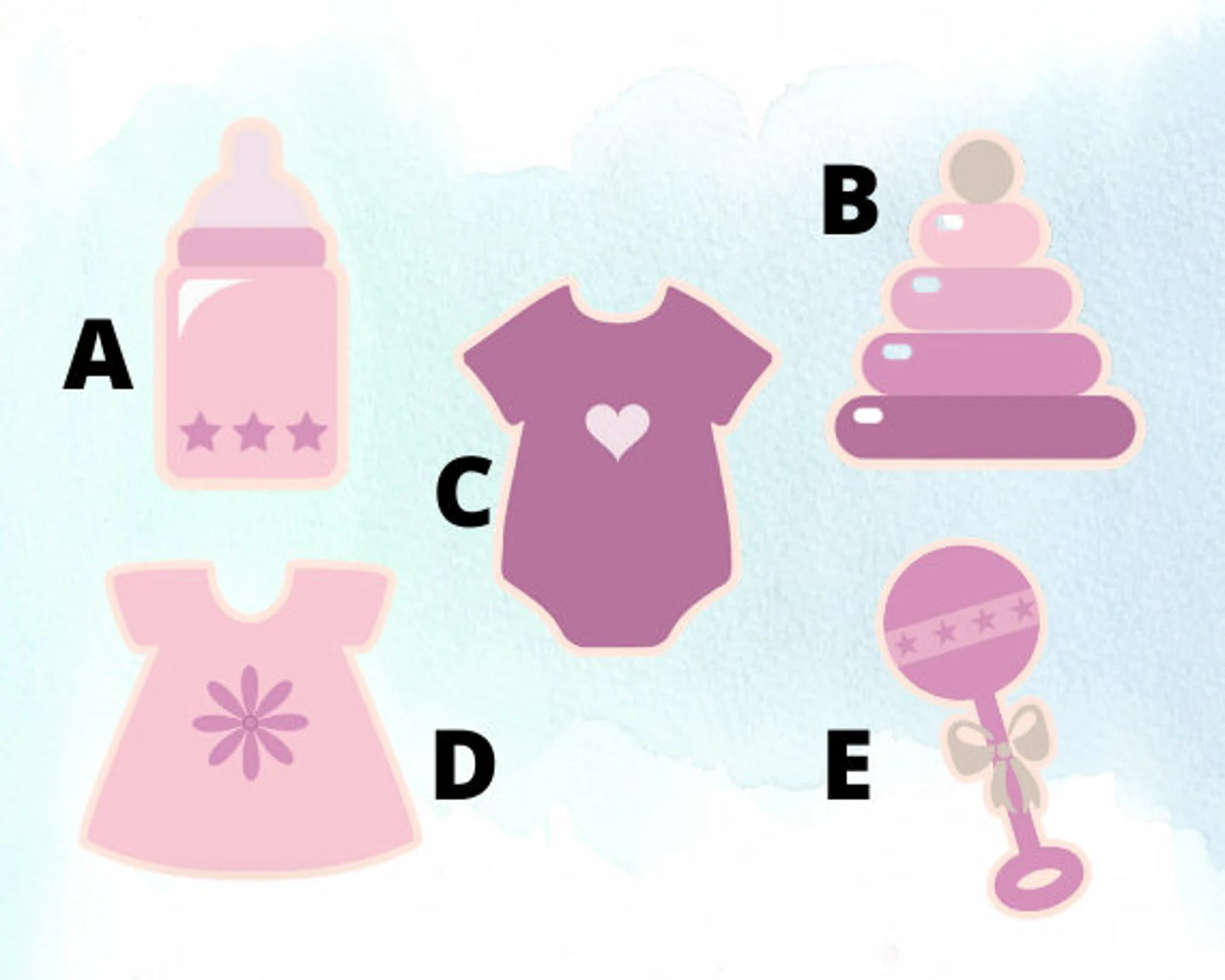 Baby Shower Cookie Cutter Set #1