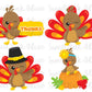 Thanksgiving Turkey Cookie Cutters Set 1
