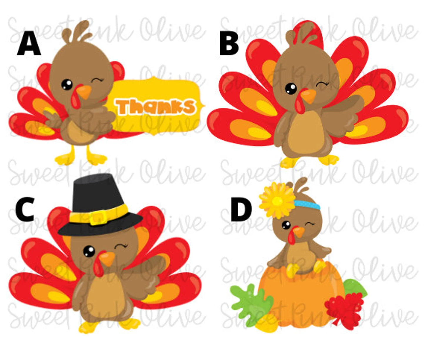 Thanksgiving Turkey Cookie Cutters Set 1