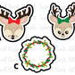 Christmas Reindeers and Wreath