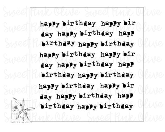 Happy Birthday Stencil