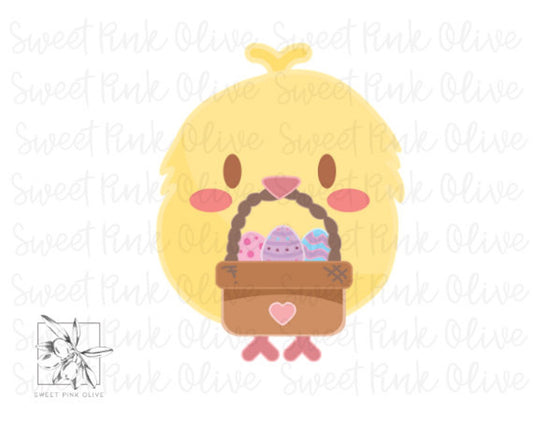 Easter Chick with Egg Basket