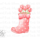 Rainboot with Flowers