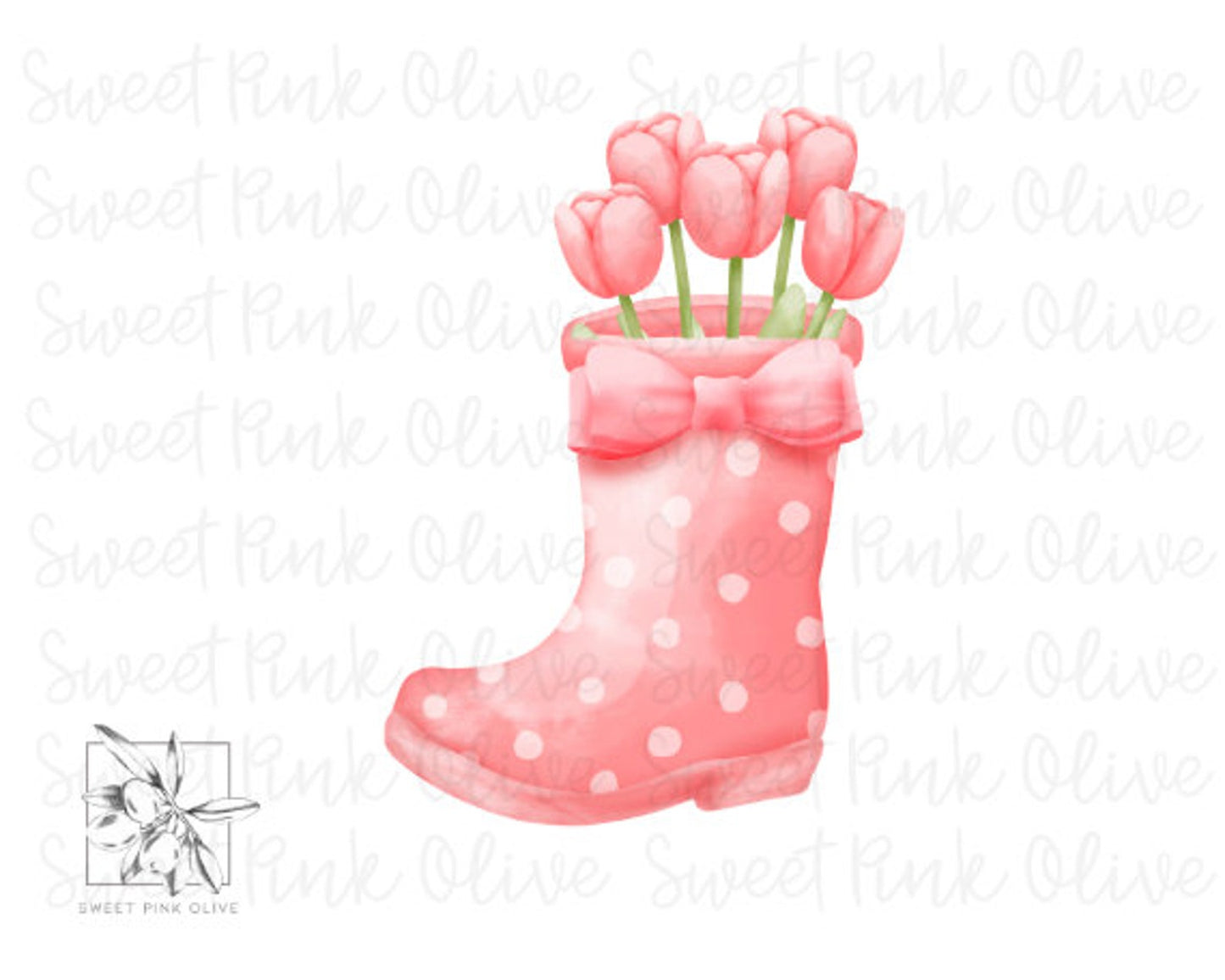 Rainboot with Flowers