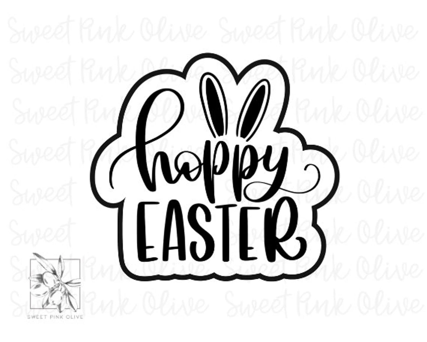 Hoppy Easter, Easter Stencil and/or Cookie Cutter