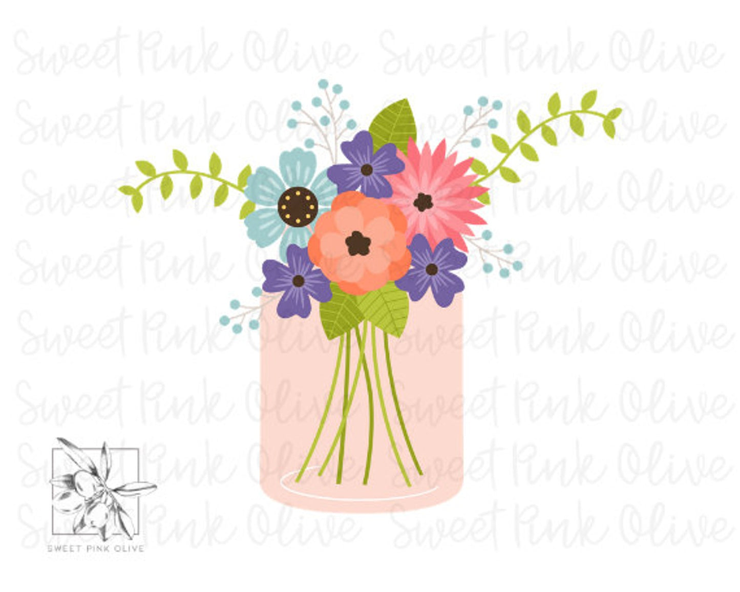 Floral Mason Jar 7