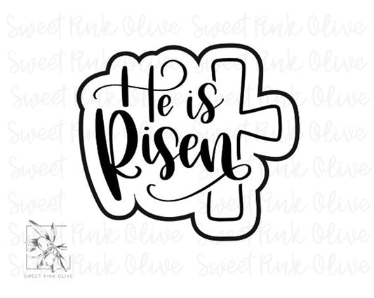 He is Risen, Easter Stencil and/or Cookie Cutter