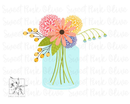 Floral Mason Jar 3