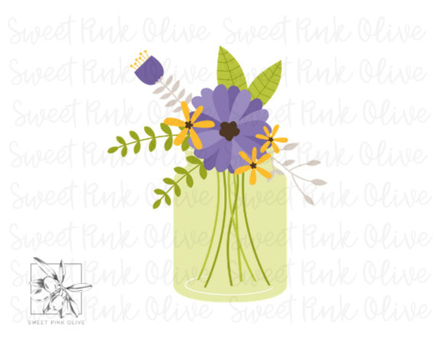 Floral Mason Jar 6