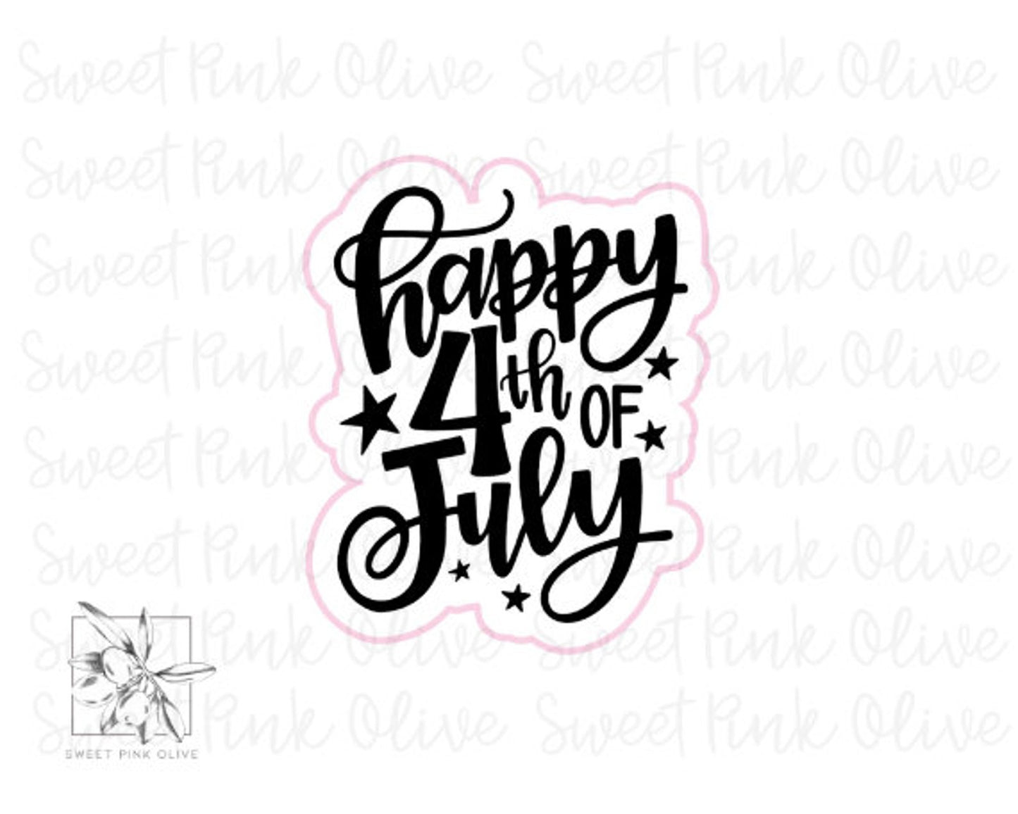 Happy 4th of July Hand Lettered