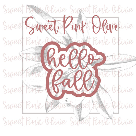 Hello Fall  Stencil
