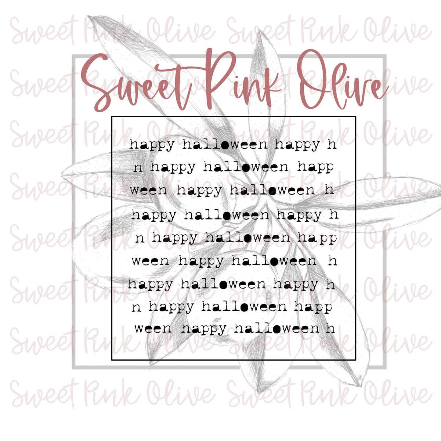 Happy Halloween Typewriter Stencil