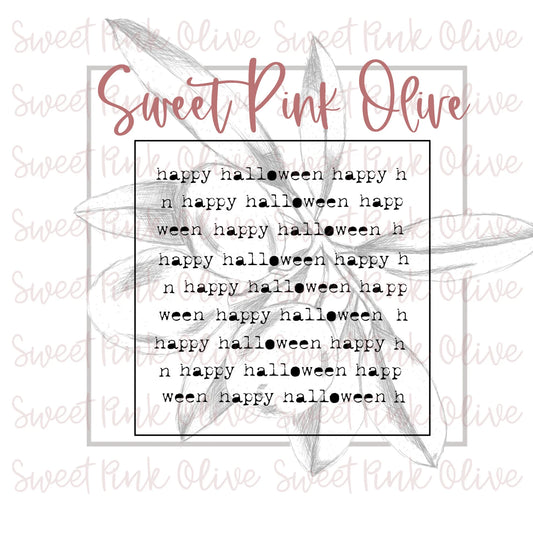 Happy Halloween Typewriter Stencil
