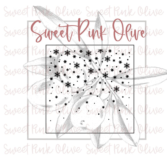 Falling Snowflakes Stencil