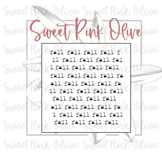 Fall Typewriter Stencil