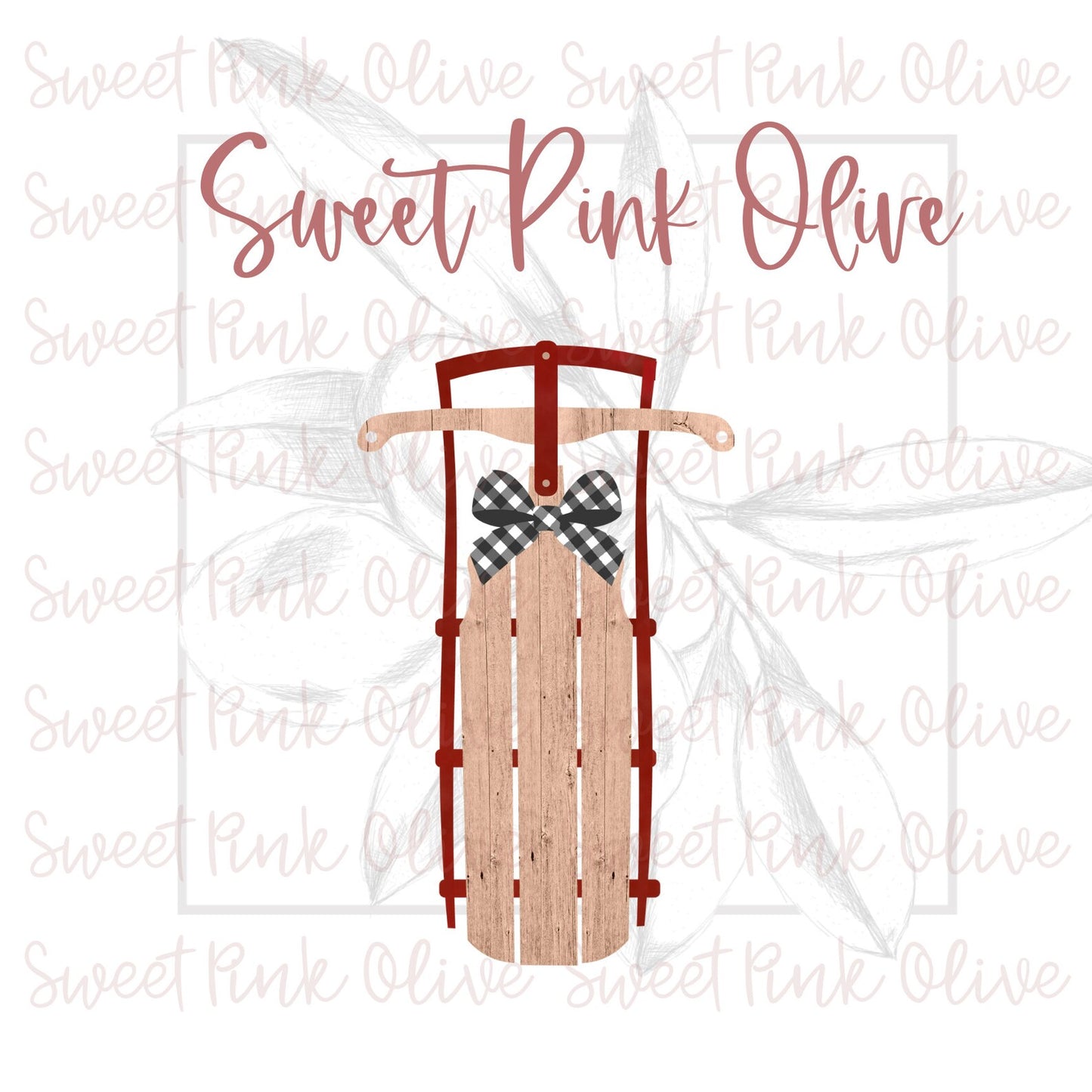 Christmas Farmhouse Sled